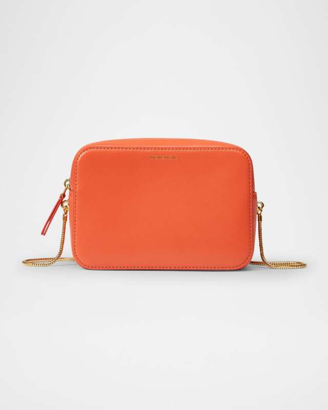 Boxy Chain Leather Crossbody Bag